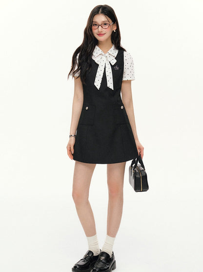 Sleeveless A-line Mini Dress - Sporty Pocket Detail Tank Tunic