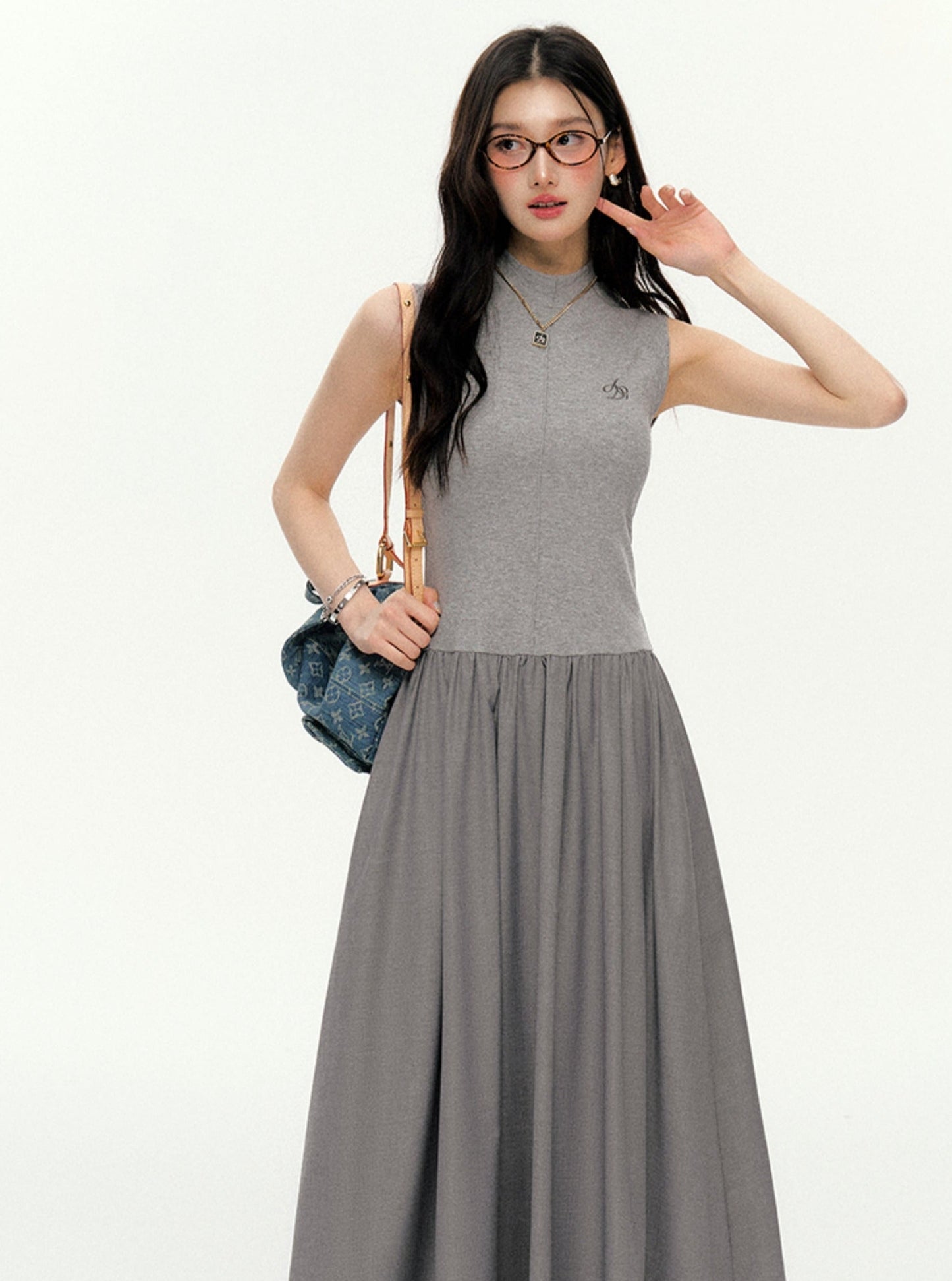 Contrast Maxi Dress