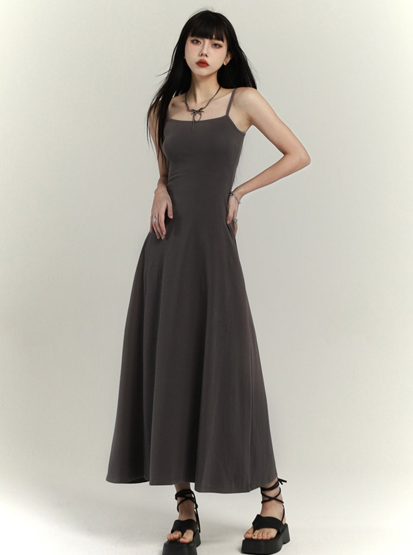 Slim Waist Hip-covering Slip Dress