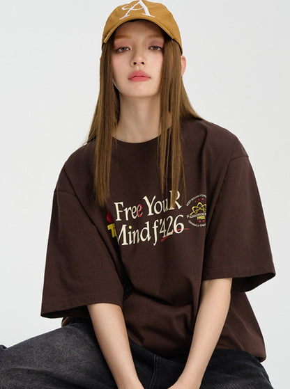 Slogan Print T-shirt in Relaxed Fit