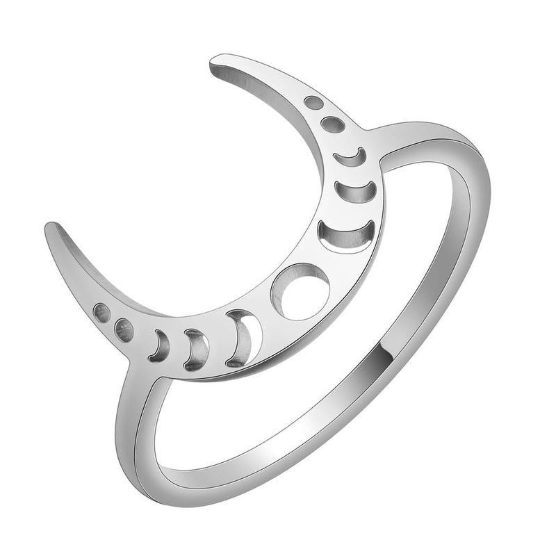 Horned of God Crescent Moon Ring
