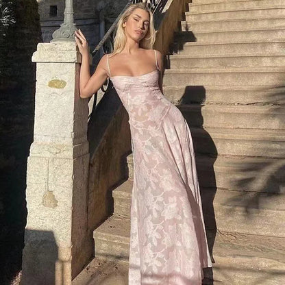 See Through Beach Spaghetti Maxi Dress for Plunge Off Shoulder Mesh Patchwork Long Holiday Dress Femme