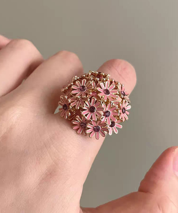 Fine Pink Open Mouth Alloy Rings