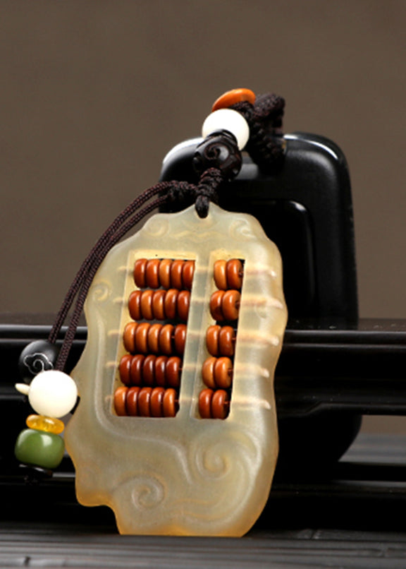 Unique Yellow Xiangyun Abacus Key Pendant