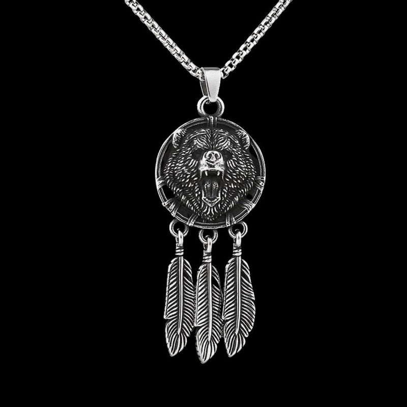 Bear Dreamcatcher Pendant