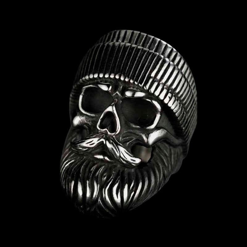 Bearded Skull Ring