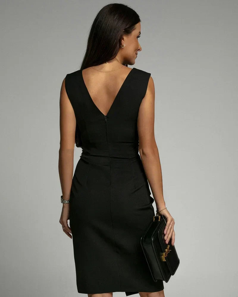 Shae - Stylish Mini Dress With V-neck