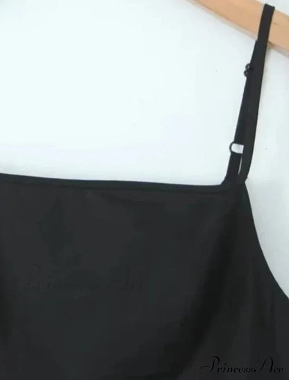 Black Bow Charming Strap Midi Dress