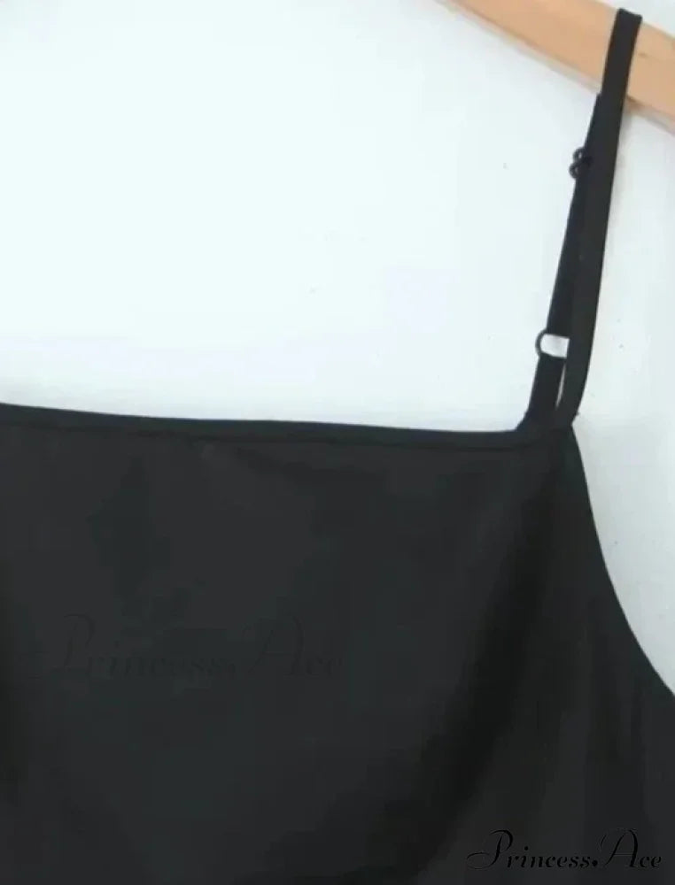 Black Bow Charming Strap Midi Dress