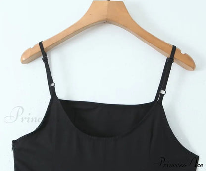 Black Bow Charming Strap Midi Dress