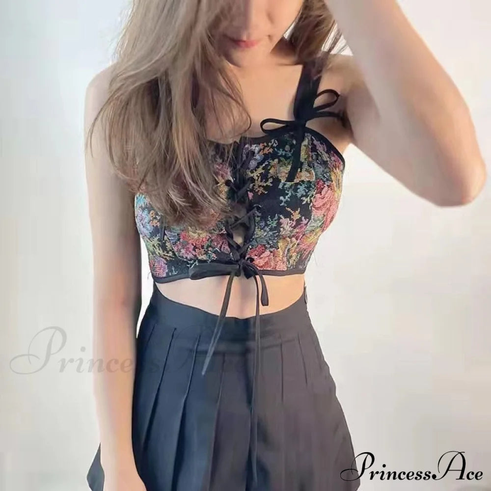 Blouse High Flowered Street Halter Top Design Designer for - Party Corset - Clubwear