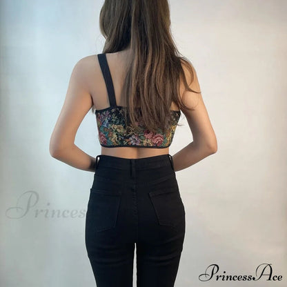 Blouse High Flowered Street Halter Top Design Designer for - Party Corset - Clubwear