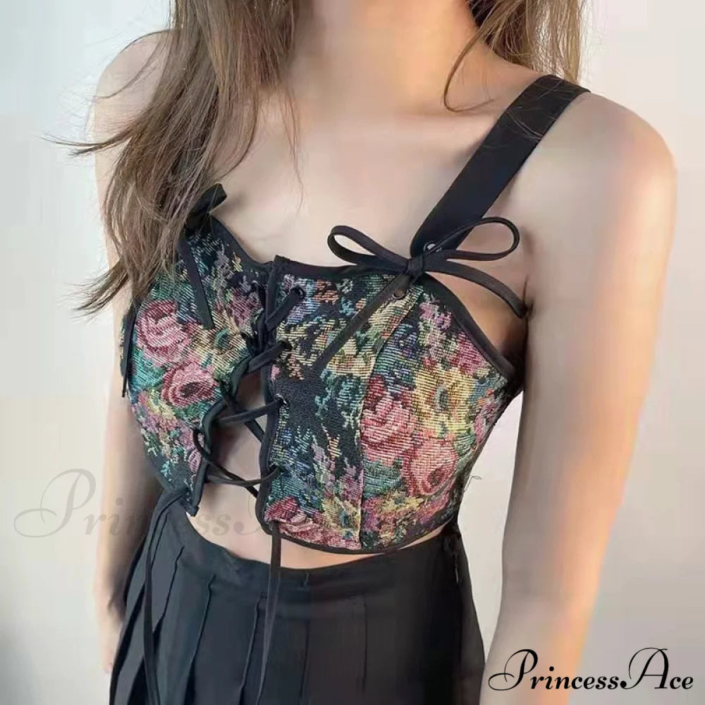 Blouse High Flowered Street Halter Top Design Designer for - Party Corset - Clubwear