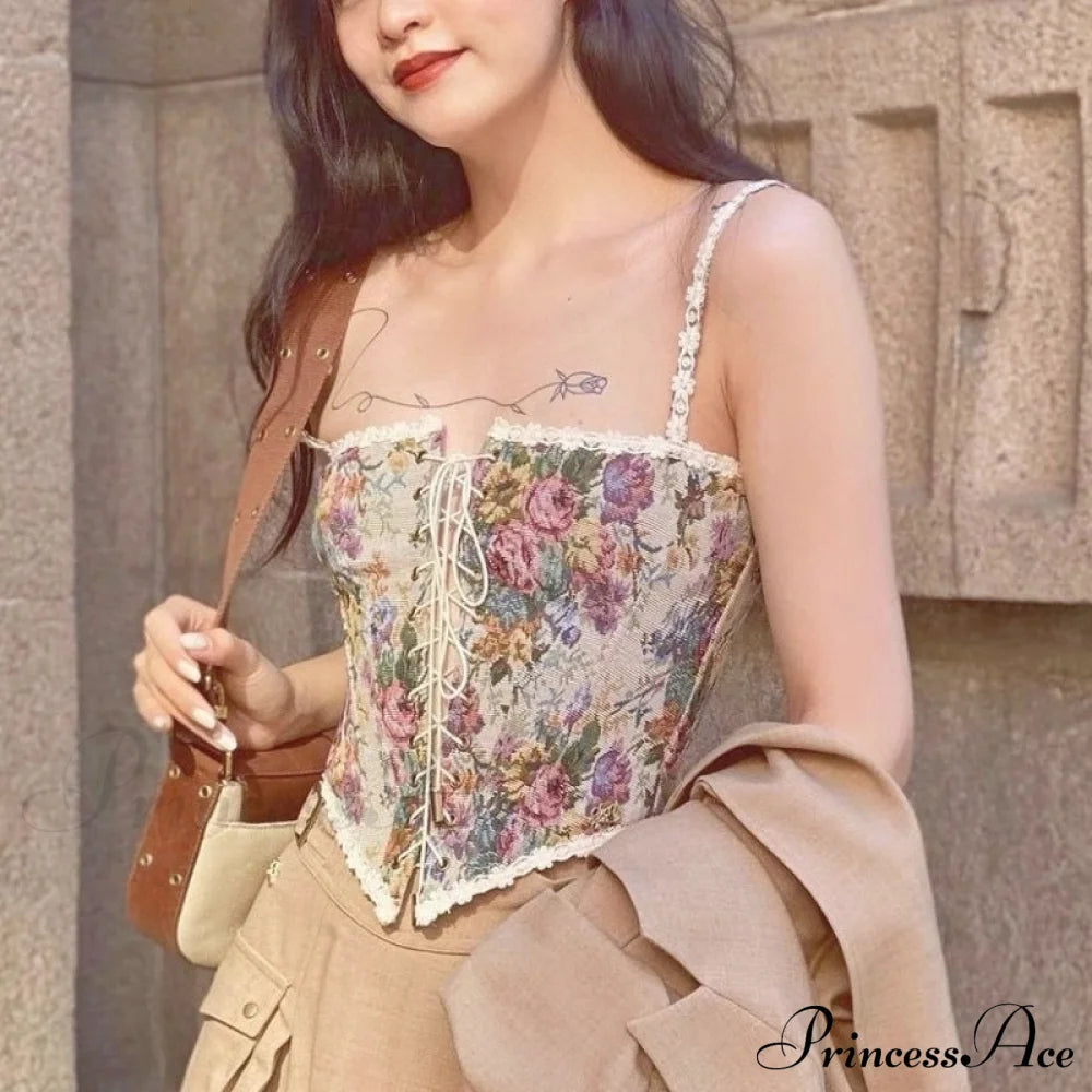Blouse High Flowered Street Halter Top Design Designer for - Party Corset - Clubwear