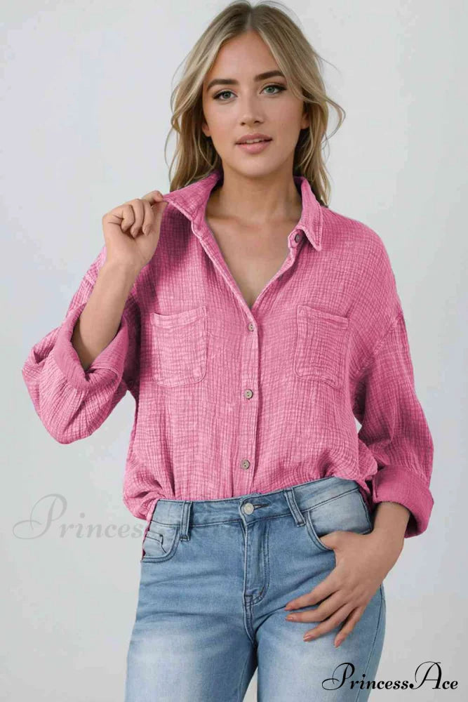 Blouse Textured With Buttons