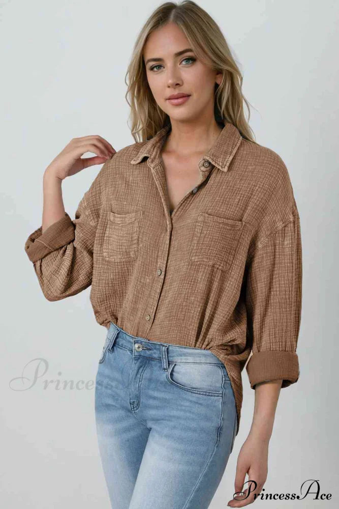 Blouse Textured With Buttons
