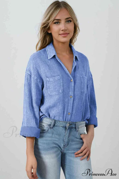 Blouse Textured With Buttons