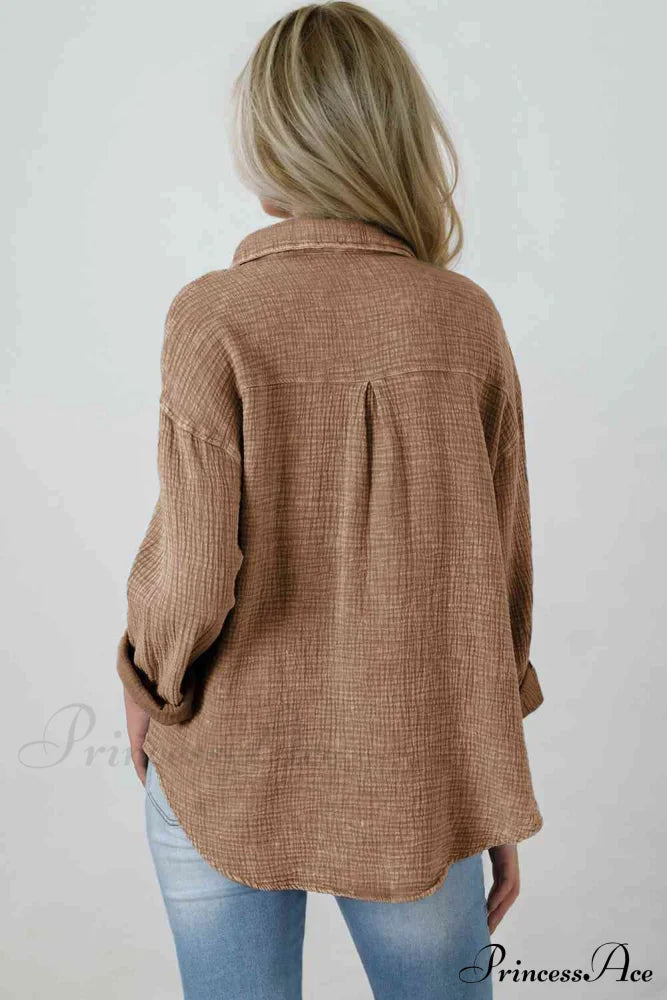 Blouse Textured With Buttons