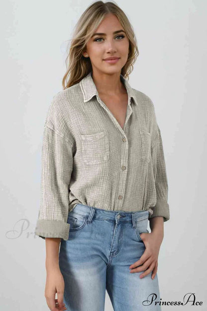 Blouse Textured With Buttons