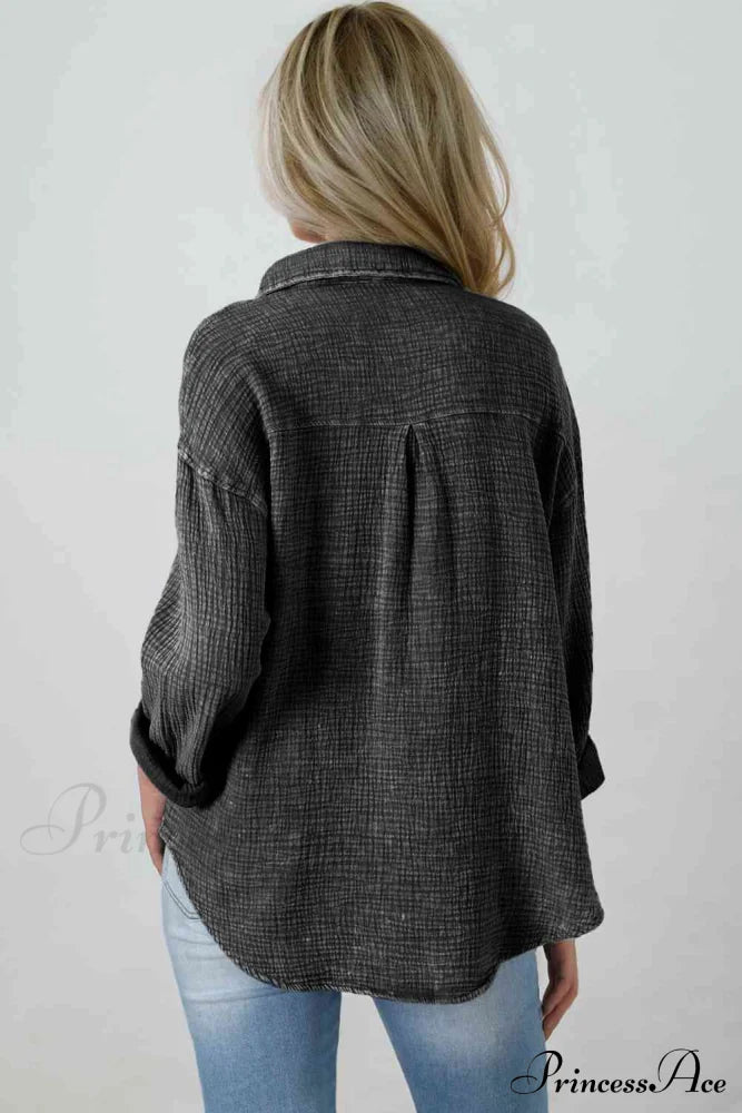 Blouse Textured With Buttons