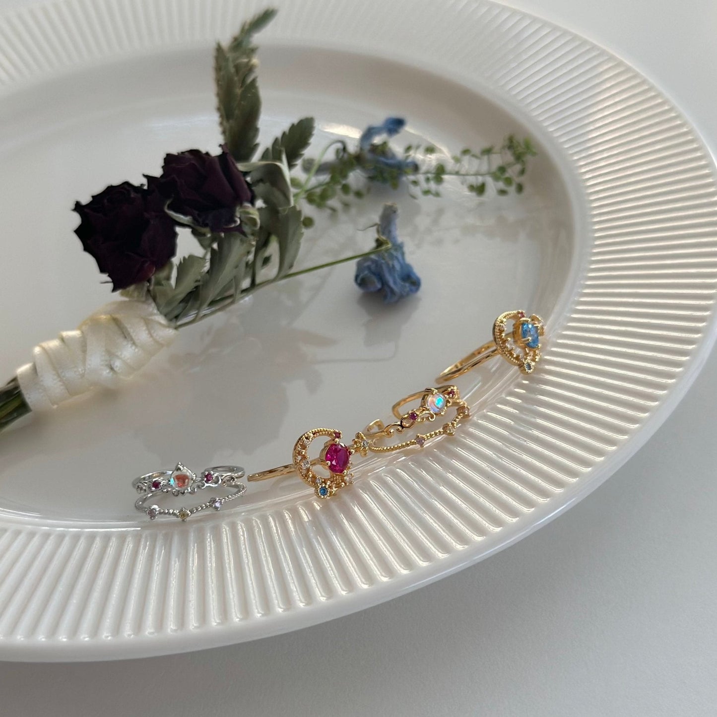 [] Jodie Blue Moon and Star Ring