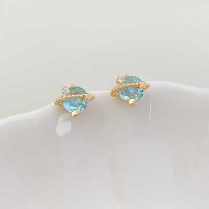 Blue Planet Stud Earrings