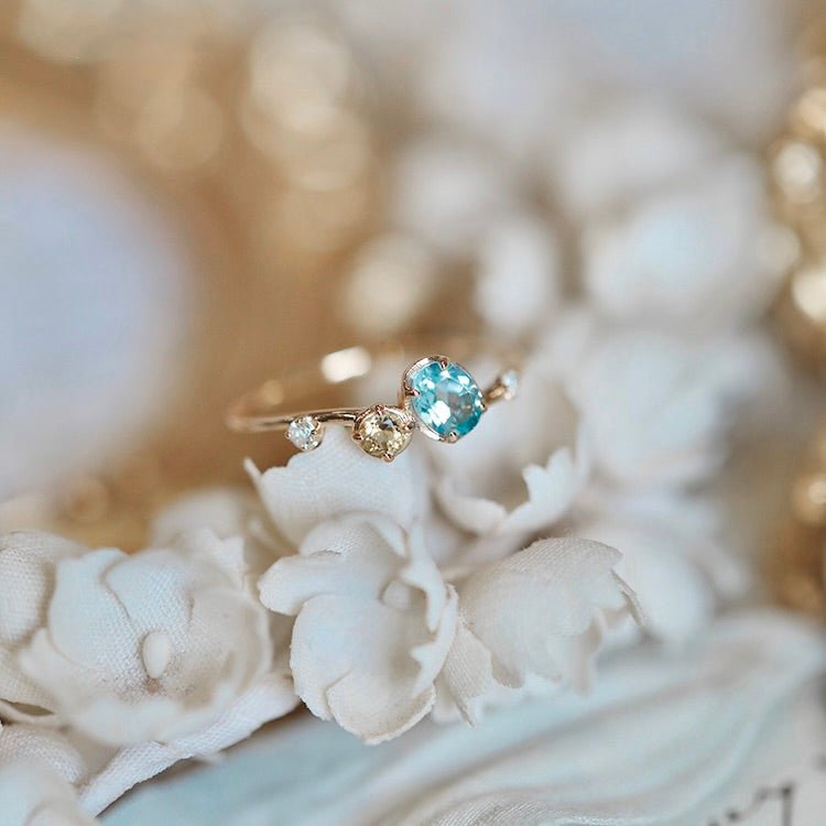 [] Blue Starlit Ring