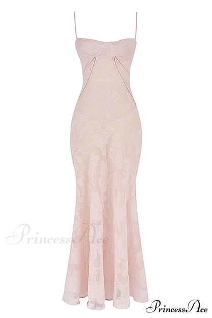 Blush of Elegance Charming Lace Maxi Dress