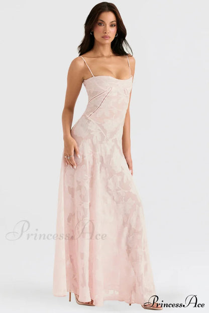 Blush of Elegance Charming Lace Maxi Dress