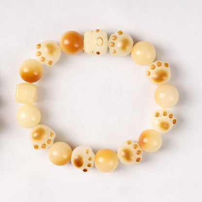 Bodhi Seed Sandalwood Cat Peace Bracelet 14-17cm