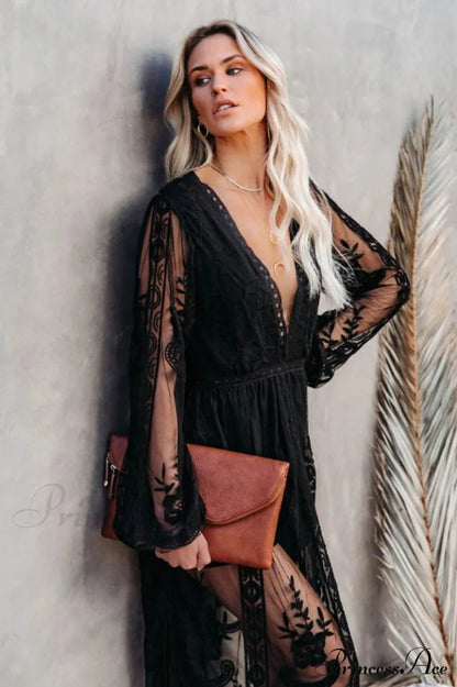 Lace Stylish Maxi Dress