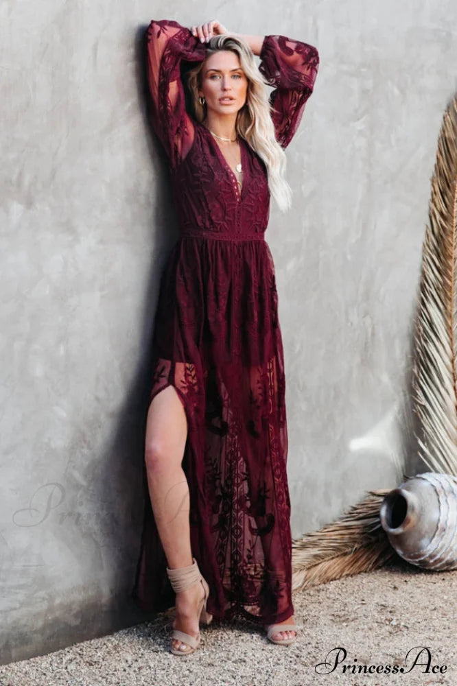Lace Stylish Maxi Dress