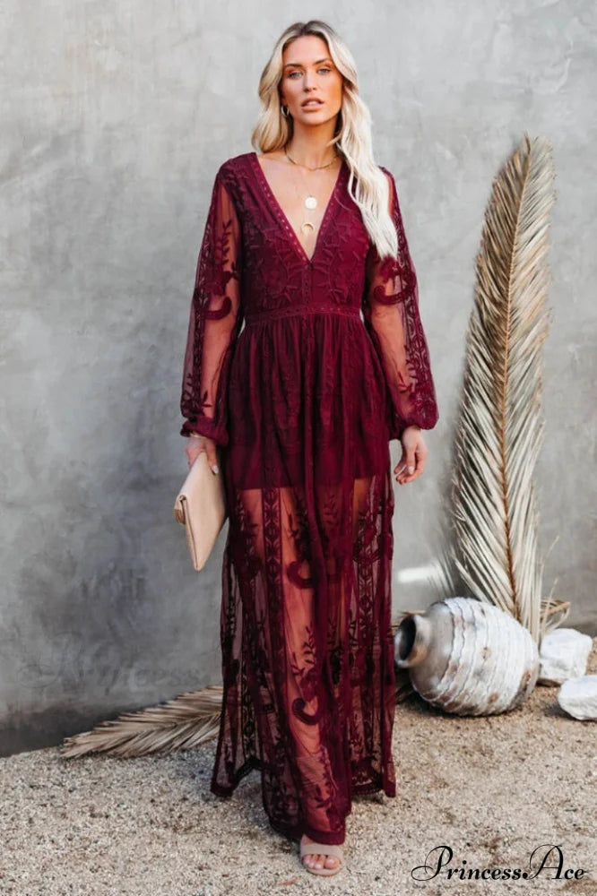 Lace Stylish Maxi Dress