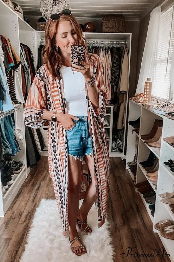 Tie Stylish Dye Kimono Blouse