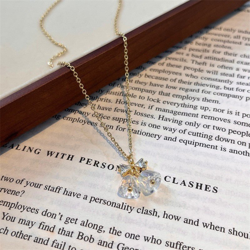 Bow and Bell Necklace