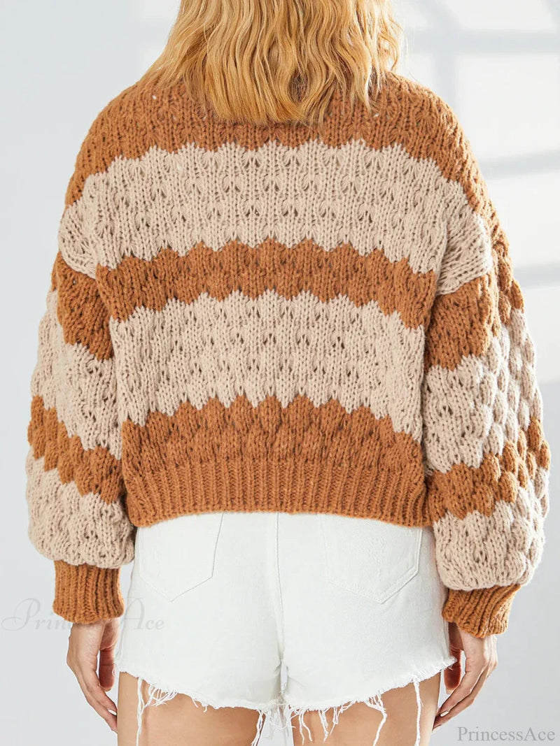 Bow Tie Front V-neck Cardigan