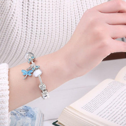 Blue Dragonfly Charm Bracelet
