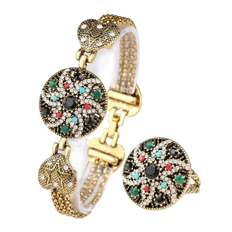 Colorful Star Design Bracelet and Ring Set