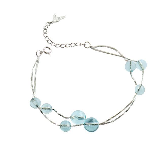Mermaid Sea Foam Silver Bracelet