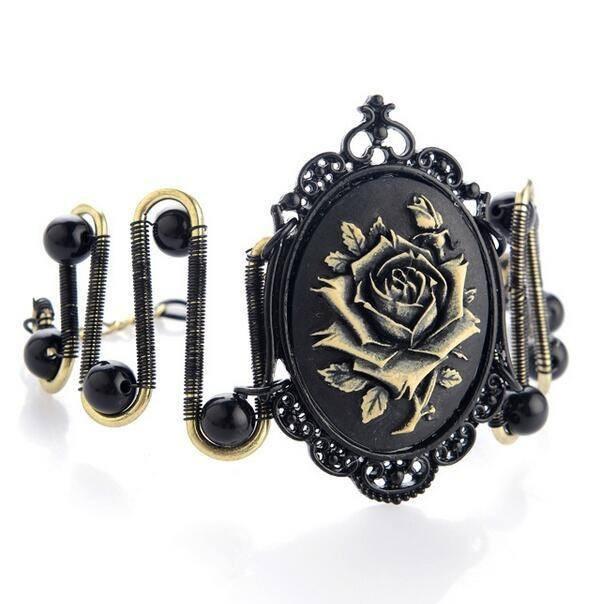 Steampunk Gothic Rose Bracelet