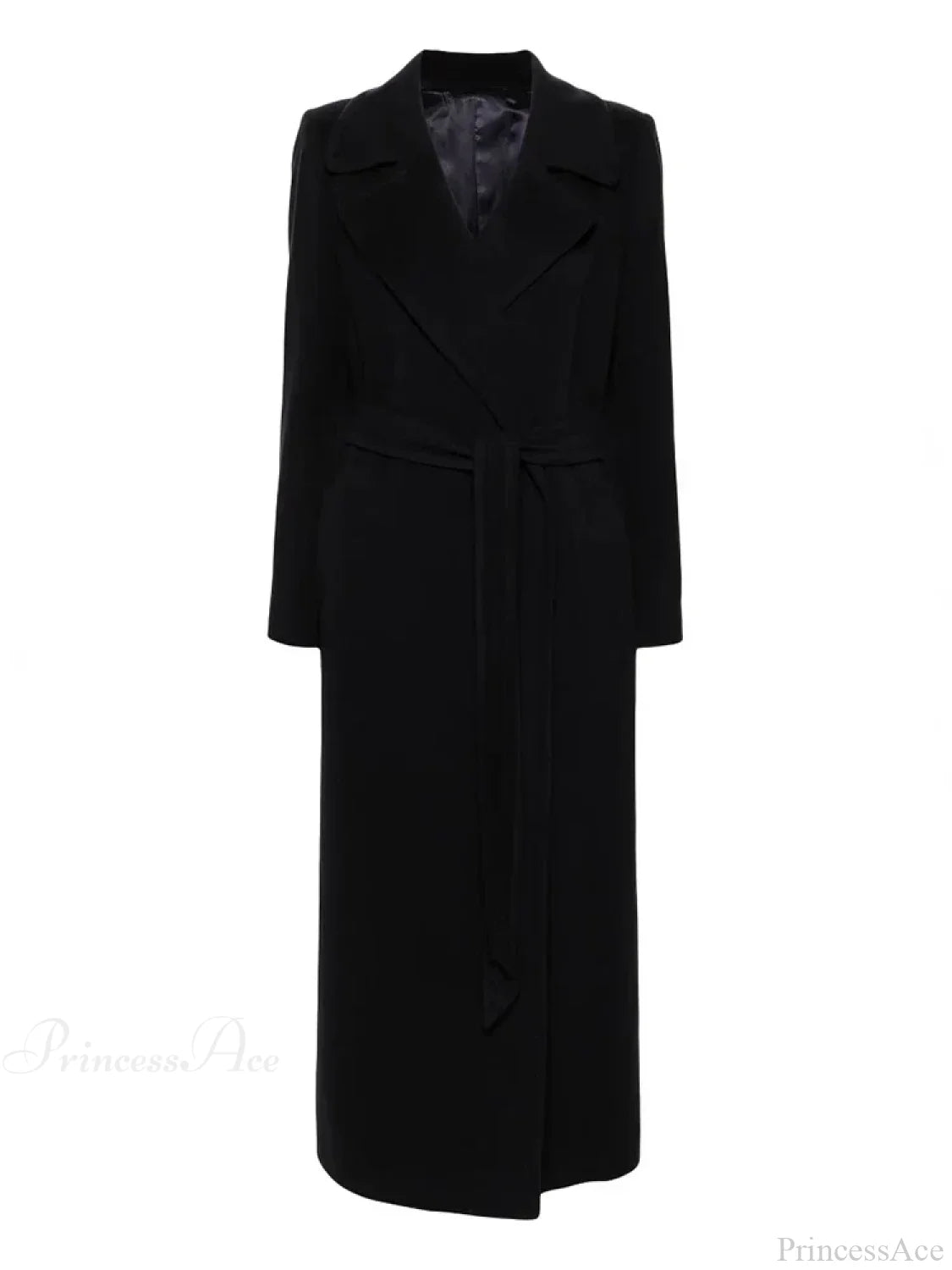 Brown Woolen Lapel Slim Overcoat