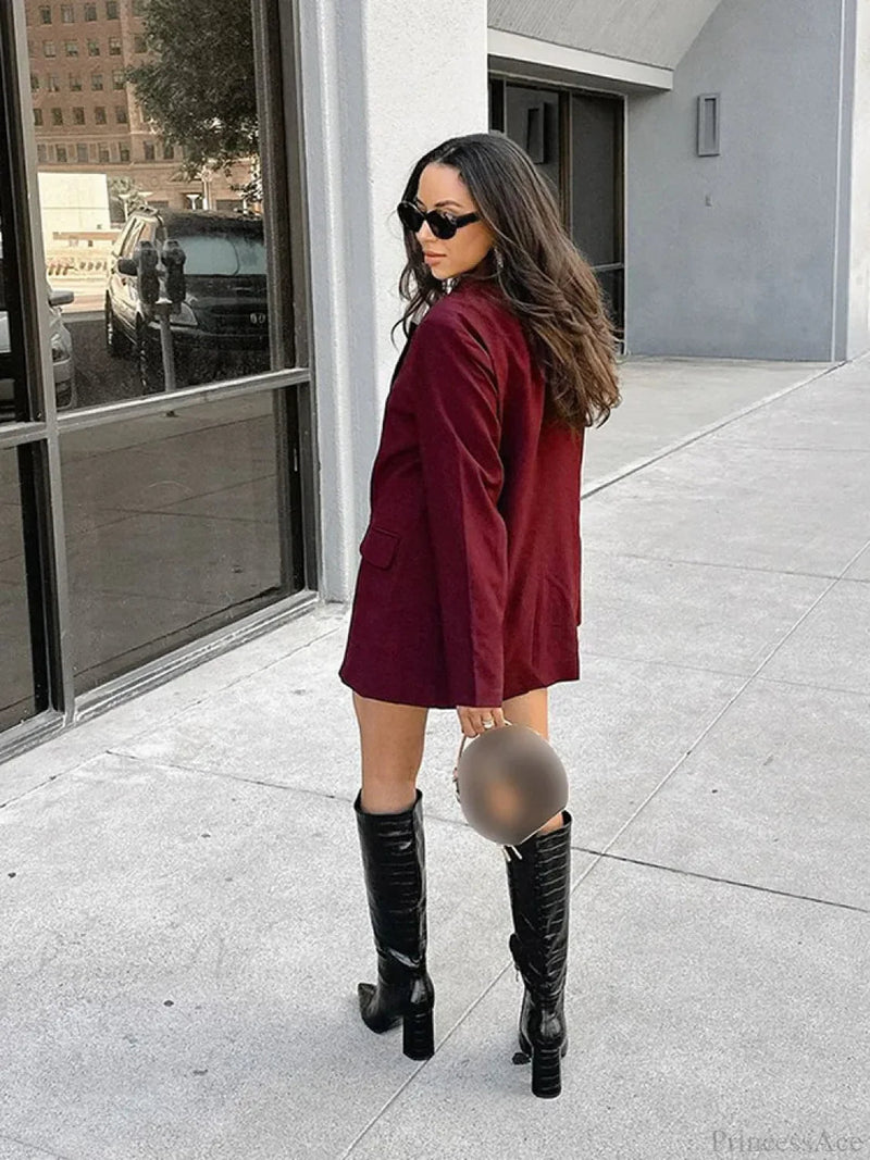 Burgundy Suit Coat