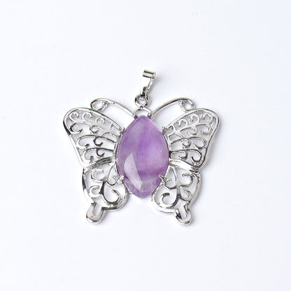 Butterfly Crystal Pendant 1.6 Inches | Healing Energy Gem