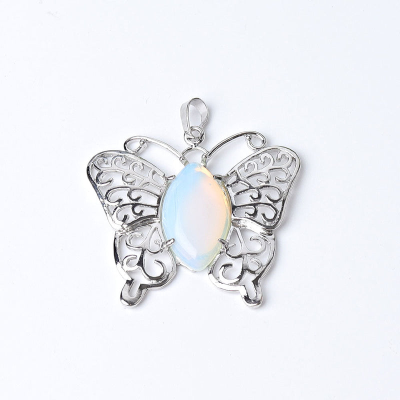 Butterfly Crystal Pendant 1.6 Inches | Healing Energy Gem