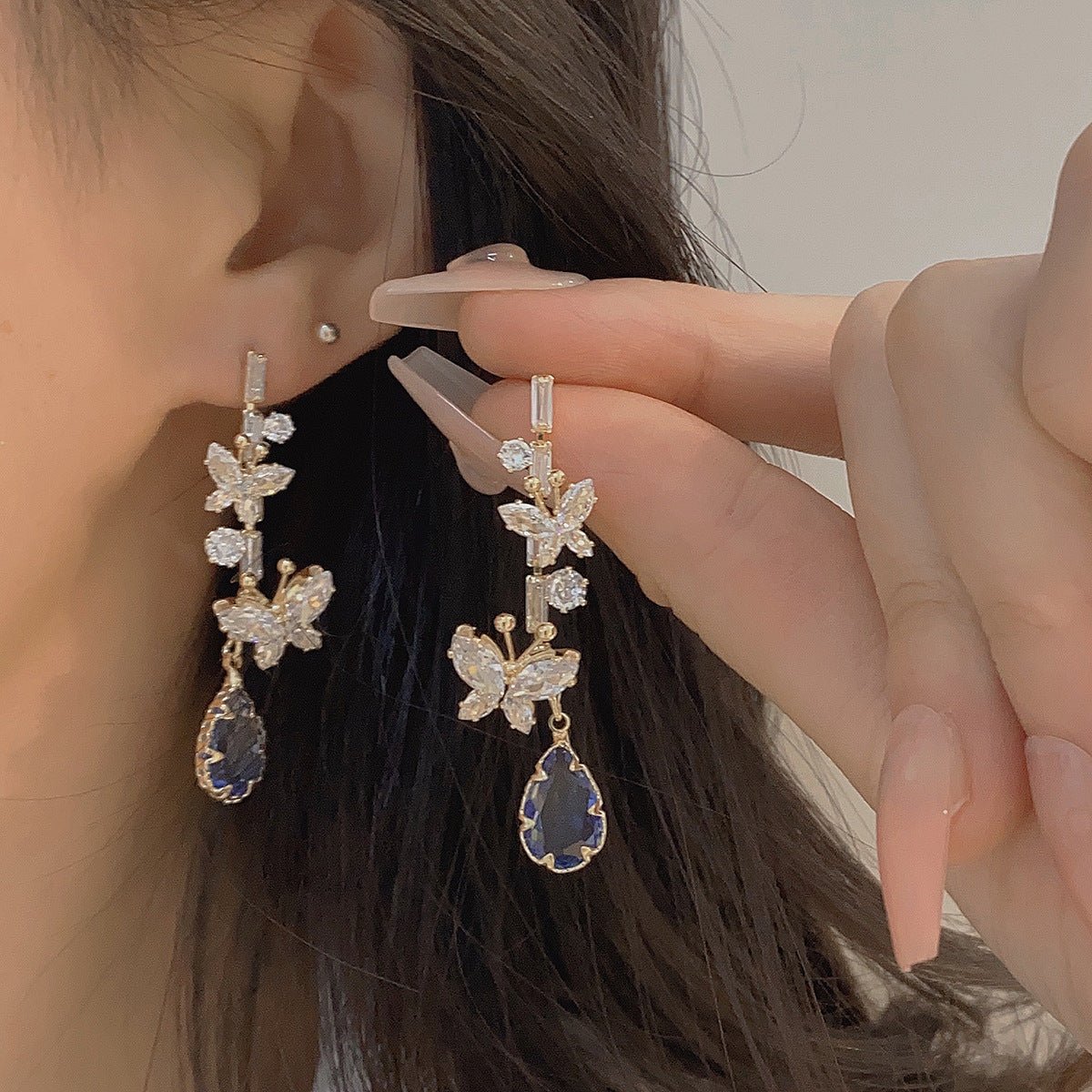 Yolanda Butterfly Drop Earrings