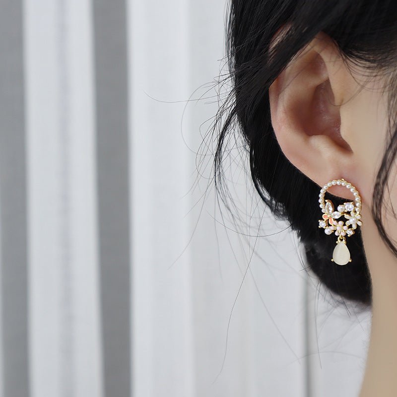 Lyric Butterfly Flower Earrings