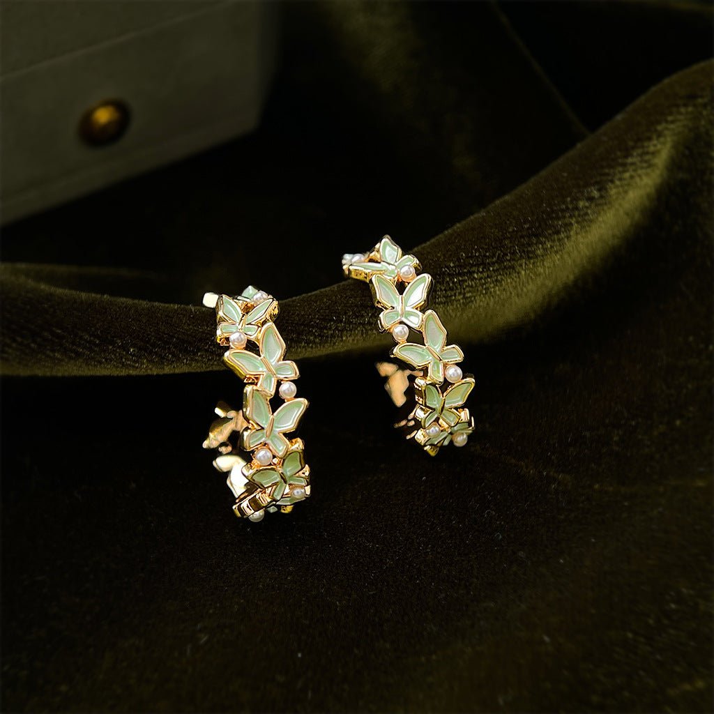 Butterfly Hoop Earrings