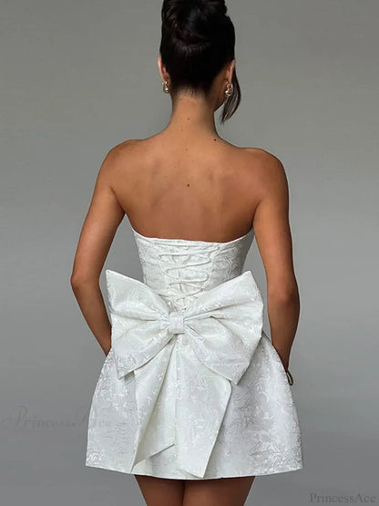 Butterfly Knot Backless Mini Dress