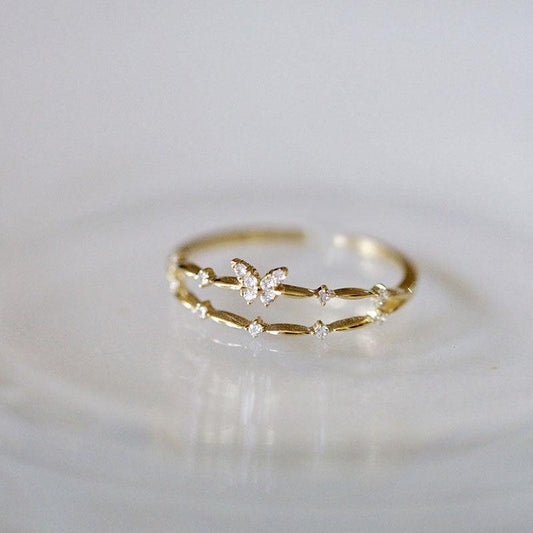 Dainty Butterfly Ring