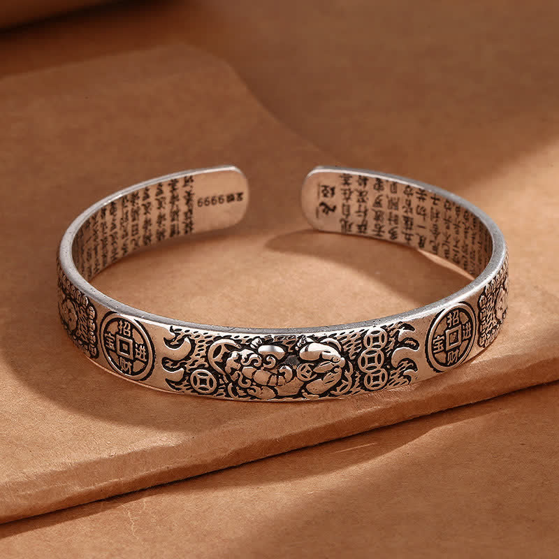 Buddha Stones Fengshui Lucky Pixiu Protection Adjustable Bracelet